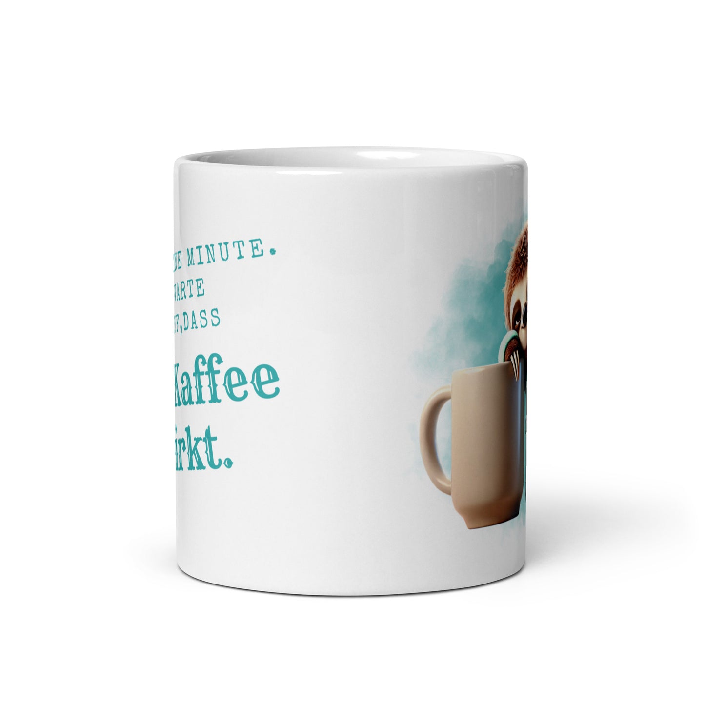 Faultier-Tasse „Kaffee-Wirkung“ – Dein entspannter Start in den Morgen