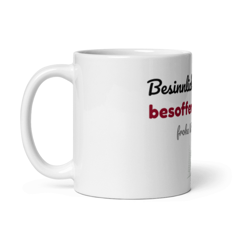 Tasse „Besinnlich gestartet, besoffen gelandet“ – Weihnachtstasse mit Spruch