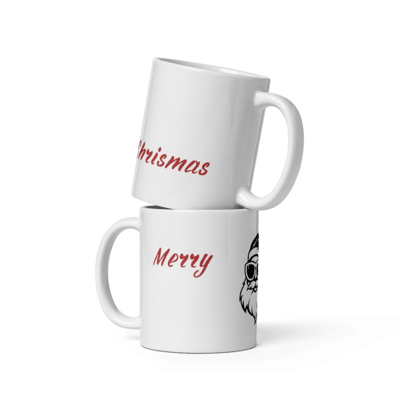 Tasse „Merry Christmas“ – Weihnachtsmann mit Sonnenbrille