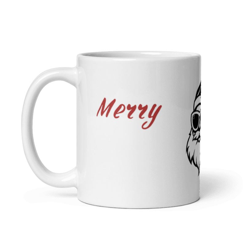 Tasse „Merry Christmas“ – Weihnachtsmann mit Sonnenbrille