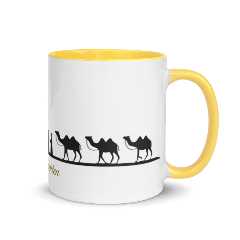 Tasse „Stille Nacht“ – Weihnachtstasse mit Krippe, Stern & Kamelen