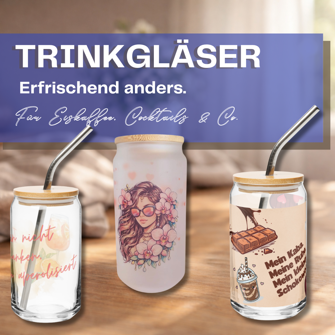 Trinkglaeser. Erfrischend anders. Für Eiskaffee, Cocktails & Co