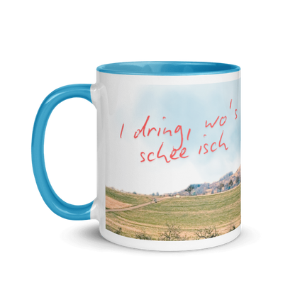 Eninger Heimat-Tasse „I dring, wo’s schee isch“ – Achalm-Panorama Design