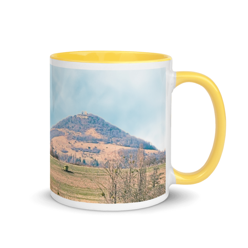 Eninger Heimat-Tasse „I dring, wo’s schee isch“ – Achalm-Panorama Design