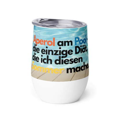 Aperol am Pool Weinbecher 355 ml – Dein stylischer Sommer-Begleiter