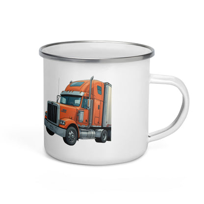 Trucker-Tasse „Mei Navi“ – Emaille-Becher für echte Fahrer