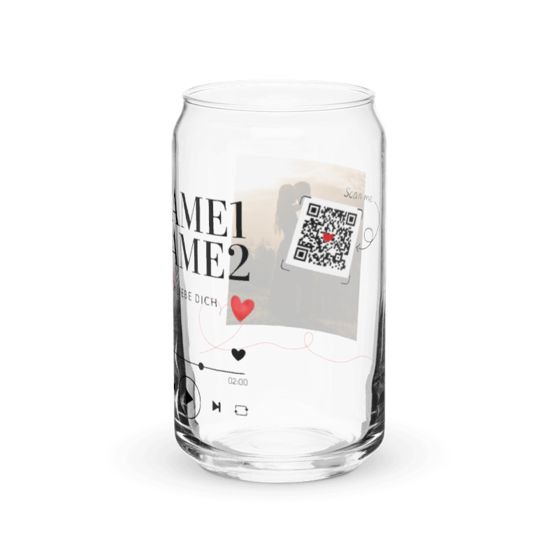„Unser Lied“ – Personalisiertes Glas mit QR-Code