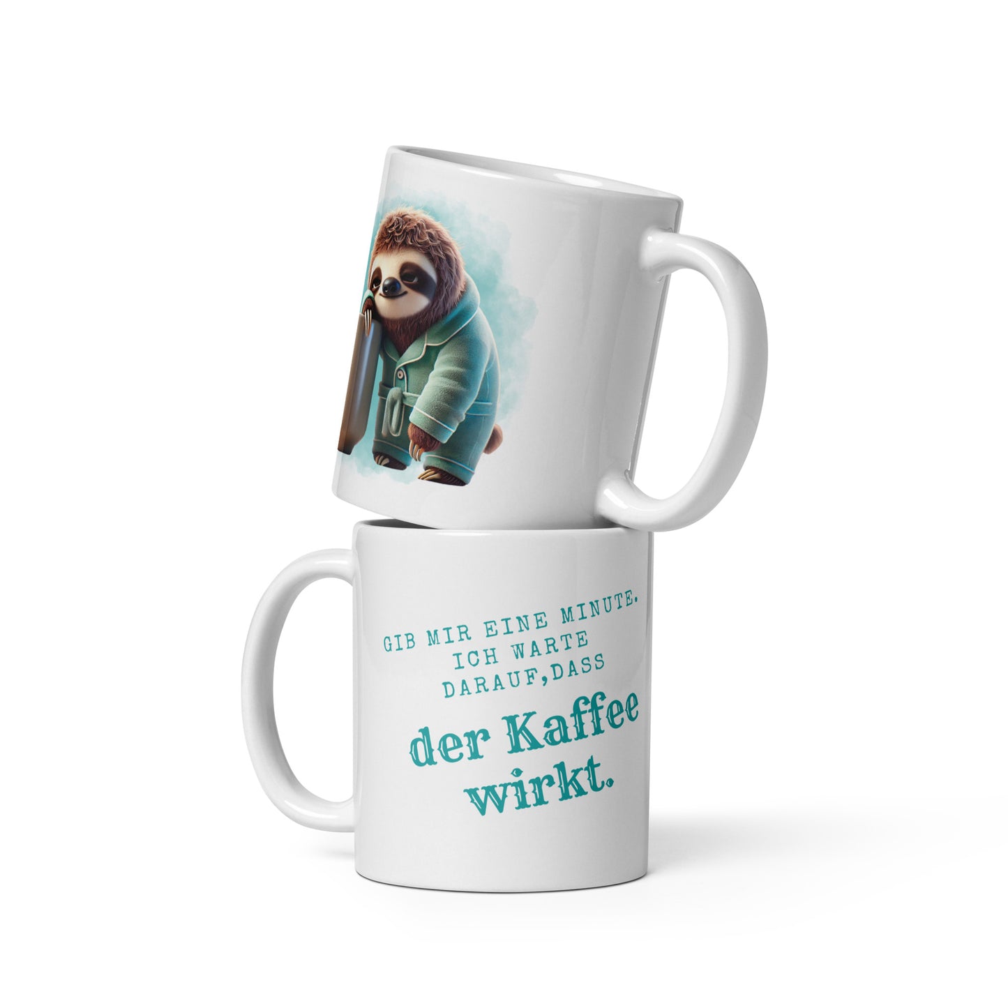 Faultier-Tasse „Kaffee-Wirkung“ – Dein entspannter Start in den Morgen