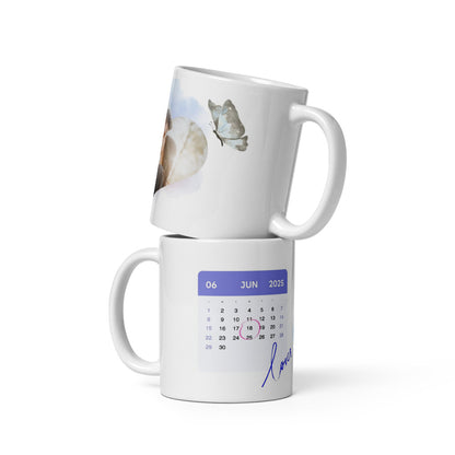 Fototasse Jahrestag „Lover“ – Personalisierte Tasse mit Datum & Herzeffekt