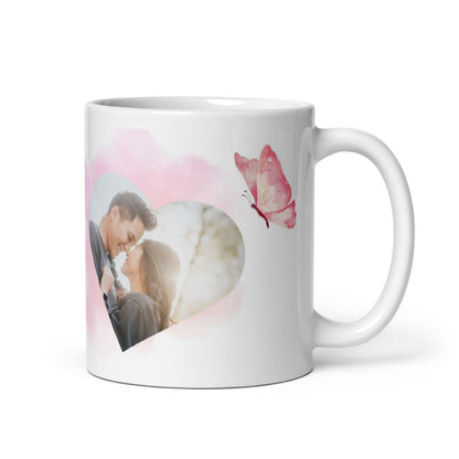 Fototasse Jahrestag „Lover“ – Personalisierte Tasse mit Datum & Herzeffekt