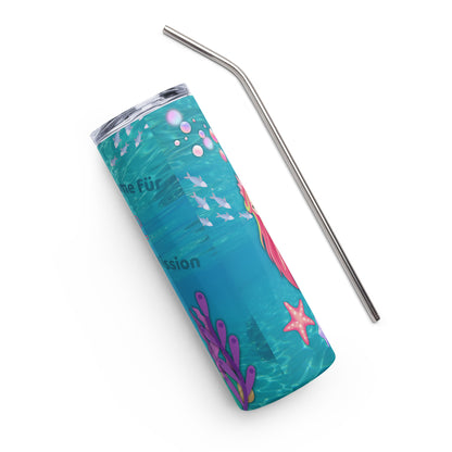 Tumbler Meereszauber – Glitzernde Unterwasserwelt mit Meerjungfrau