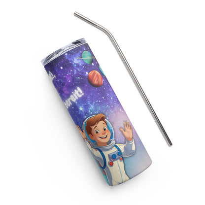 Tumbler „Weltraum-Abenteurer“ – Dein personalisierter Begleiter zu den Sternen