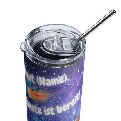 Tumbler „Weltraum-Abenteurer“ – Dein personalisierter Begleiter zu den Sternen