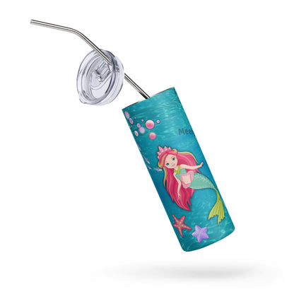 Tumbler Meereszauber – Glitzernde Unterwasserwelt mit Meerjungfrau