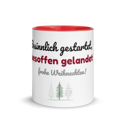 Tasse „Besinnlich gestartet, besoffen gelandet“ – Weihnachtstasse mit Spruch