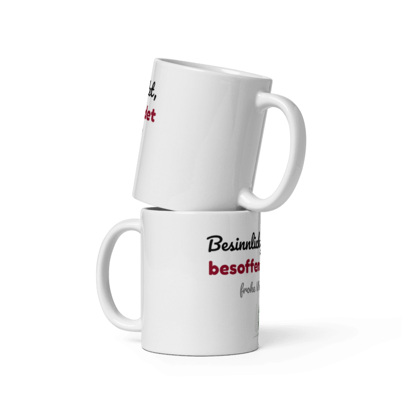 Tasse „Besinnlich gestartet, besoffen gelandet“ – Weihnachtstasse mit Spruch