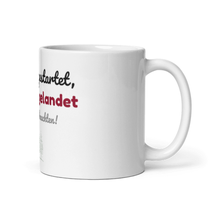 Tasse „Besinnlich gestartet, besoffen gelandet“ – Weihnachtstasse mit Spruch