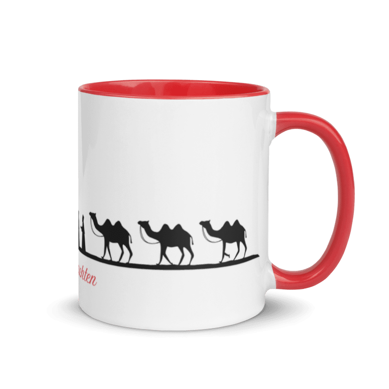 Tasse „Stille Nacht“ – Weihnachtstasse mit Krippe, Stern &amp; Kamelen