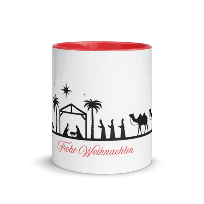 Tasse „Stille Nacht“ – Weihnachtstasse mit Krippe, Stern &amp; Kamelen
