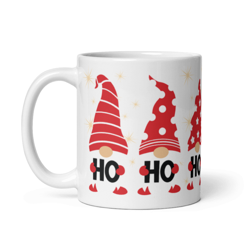 Wichtel-Tasse „Ho Ho Ho“ – Weihnachtstasse mit Weihnachtswichteln