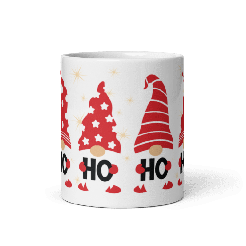 Wichtel-Tasse „Ho Ho Ho“ – Weihnachtstasse mit Weihnachtswichteln
