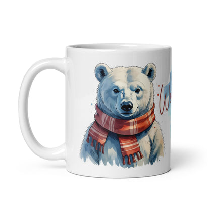 Kaffeetasse Eisbär "Winterzeit ist Kuschelzeit" – Weihnachtstasse 330ml