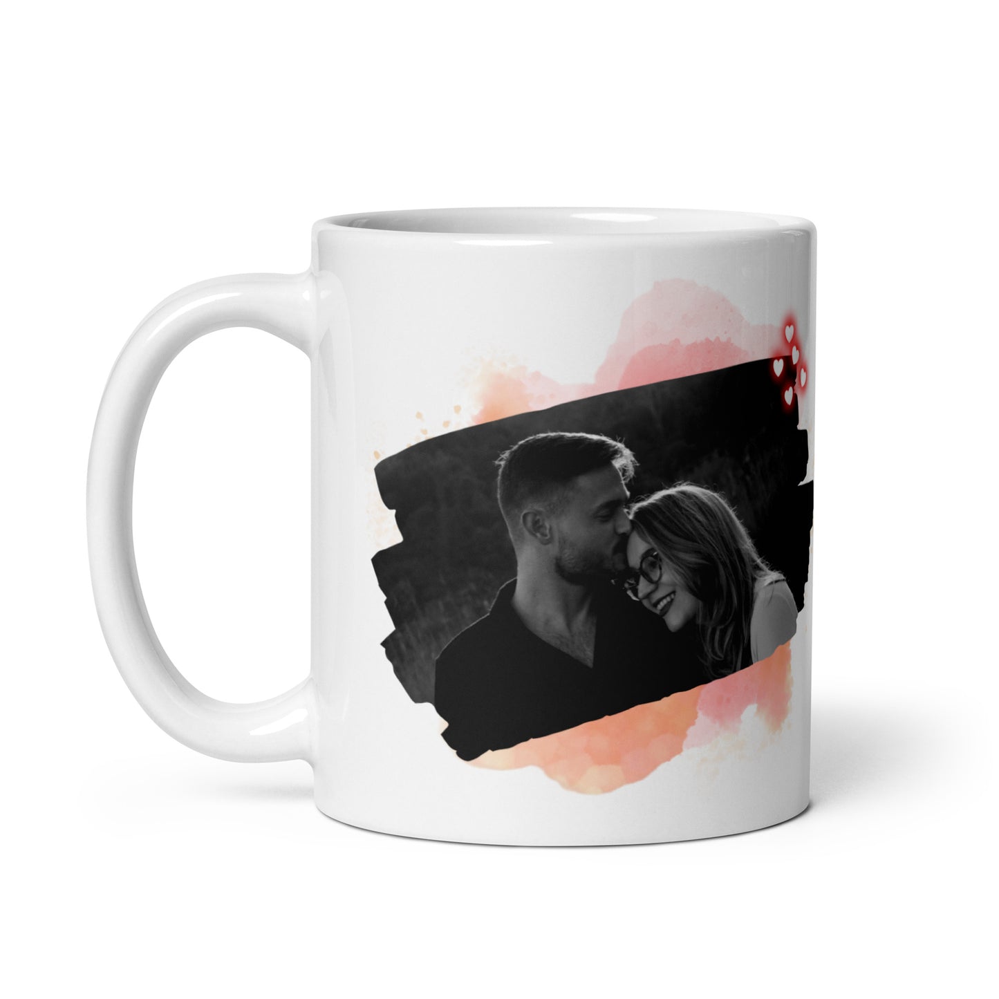 Tasse „Two Hearts, One Love“ – Personalisiertes Geschenk für Paare